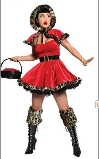 Leopard Trim Little Red Riding Hood Costume